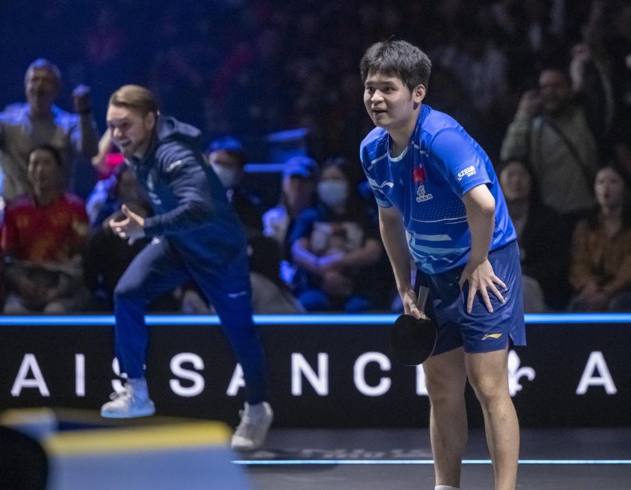 [图]林诗栋3-4莫雷加德 获得WTT欧洲大满贯男单亚军